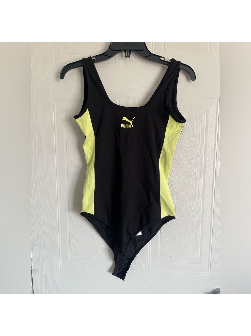 Puma Colorblock Bodysuit Size Small Y2K Sporty Streetwear Logo One Piece